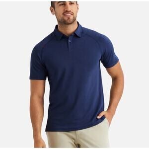 Rhone Delta Pique polo shirt in navy blue